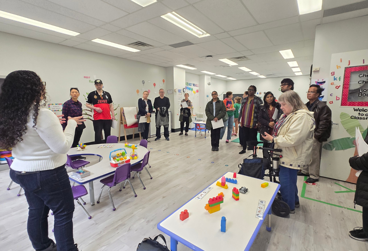 open house director talking to people